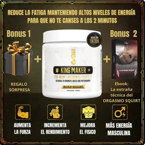 KING MAKER® – Suplemento 13 en 1 para Hombres (120 cápsulas)